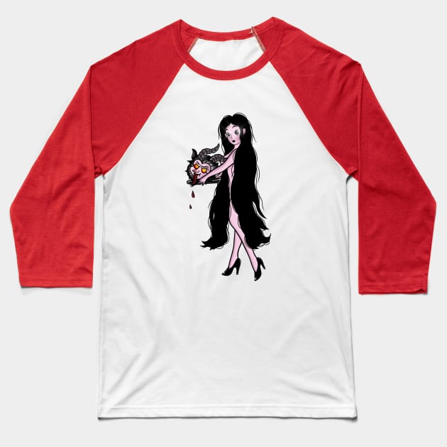 Time witch Baseball T-Shirt by Evgenia